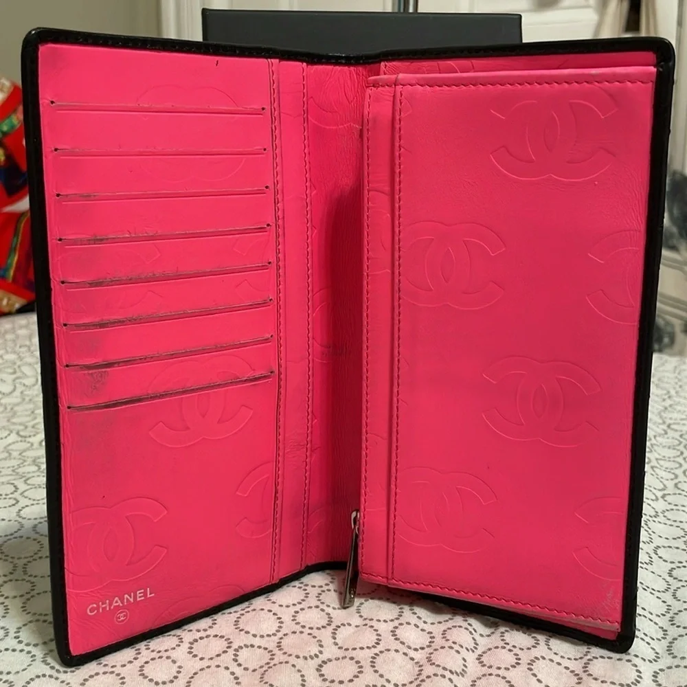 Chanel Cambon Quilted Bi-Fold Long Wallet